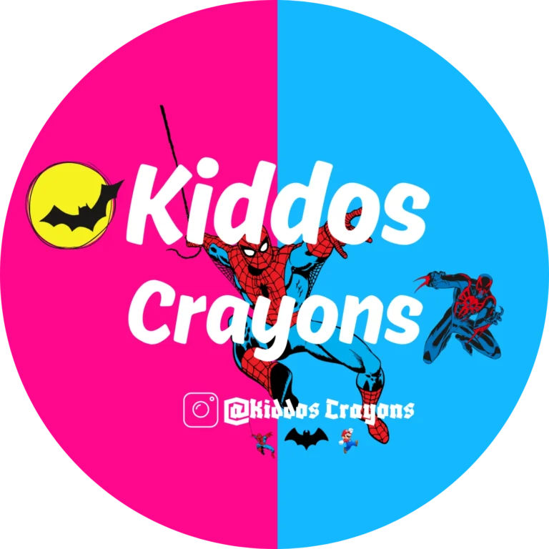 Kiddos Crayons avatar logo – Spider-Man themed profile icon for Coloring Pages brand